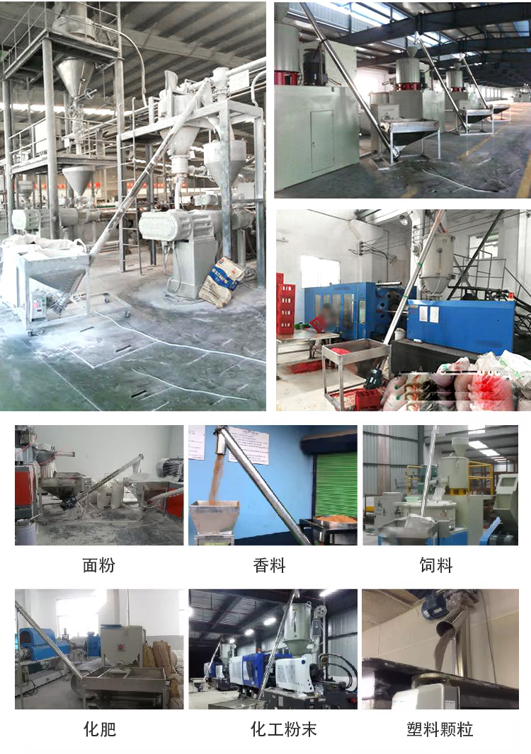 傾斜螺旋輸送機(jī)適用范圍：建材行業(yè)，化工行業(yè)，電力行業(yè)，煤炭行業(yè)，食品行業(yè)，造紙行業(yè)等