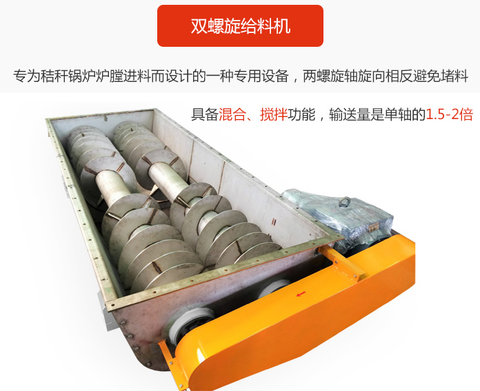 雙螺旋給料機(jī)采用雙軸設(shè)計(jì)，具備混合、攪拌功能。